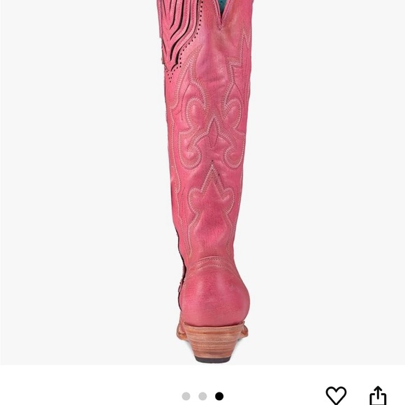 New Women’s Corral Tall Pink Embroidery Cowboy Boots - size 7.5 - Picture 3 of 7
